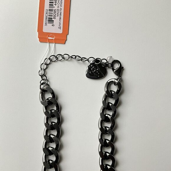 Betsey Johnson Red Rhinestone Arrow Through The Heart Cupid Necklace - Picture 9 of 11